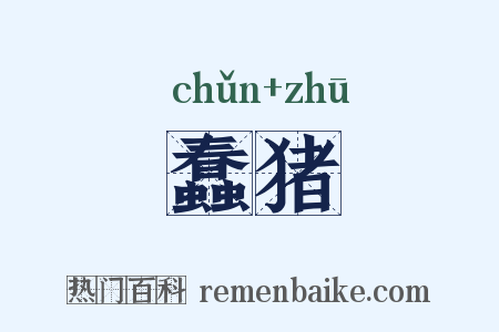 蠢猪是什么意思的图片